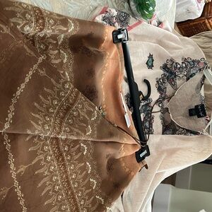 Authentic boho style skirt.  Wrap style fully lined.